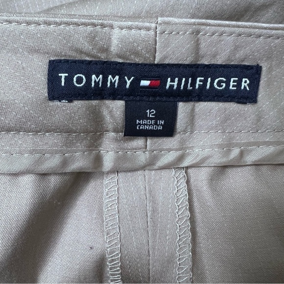 Tommy Hilfiger Tan Pinstripe Trousers Size 12 - Picture 7 of 7